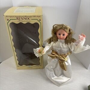 Vintage Rennoc Animations Christmas Angel with Lighted Candle Tested Works